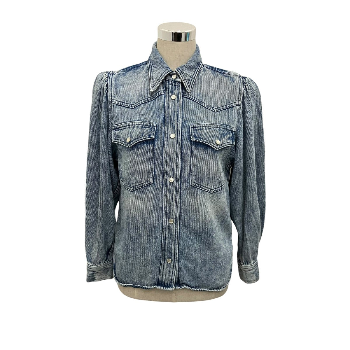 ISABEL MARANT ETOILE 【TAHISSE SHIRT】スナップボタンデニムシャツ 古着・中古-2枚目のアイテム画像
