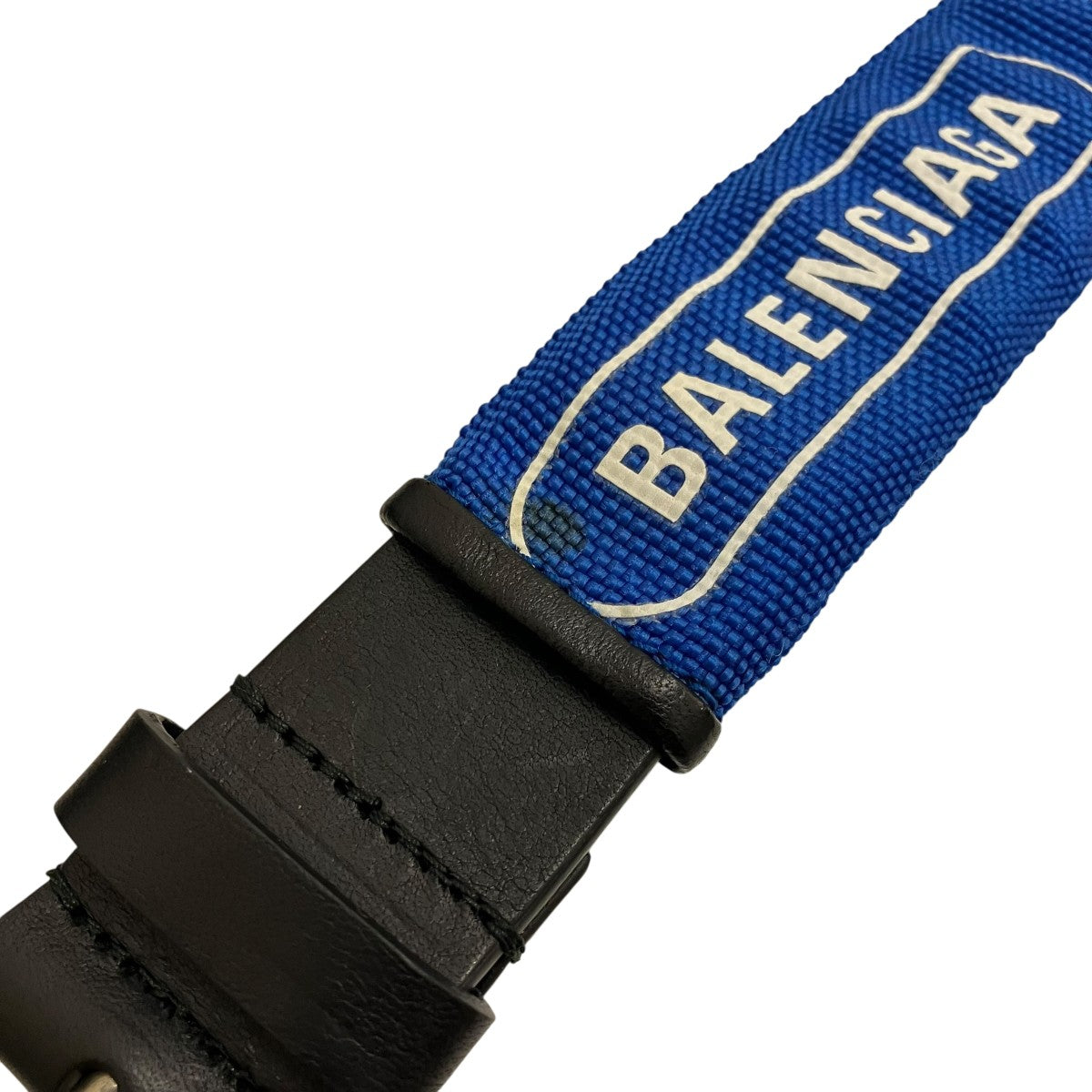 BALENCIAGA(バレンシアガ) ウェビングベルト ブルー×ブラック サイズ