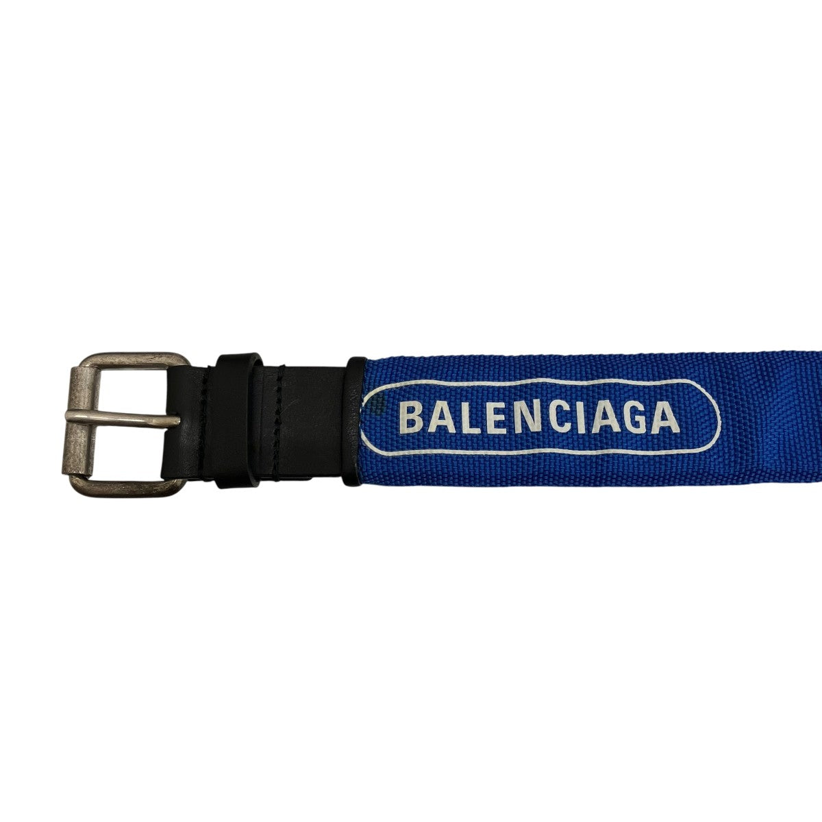BALENCIAGA(バレンシアガ) ウェビングベルト ブルー×ブラック サイズ