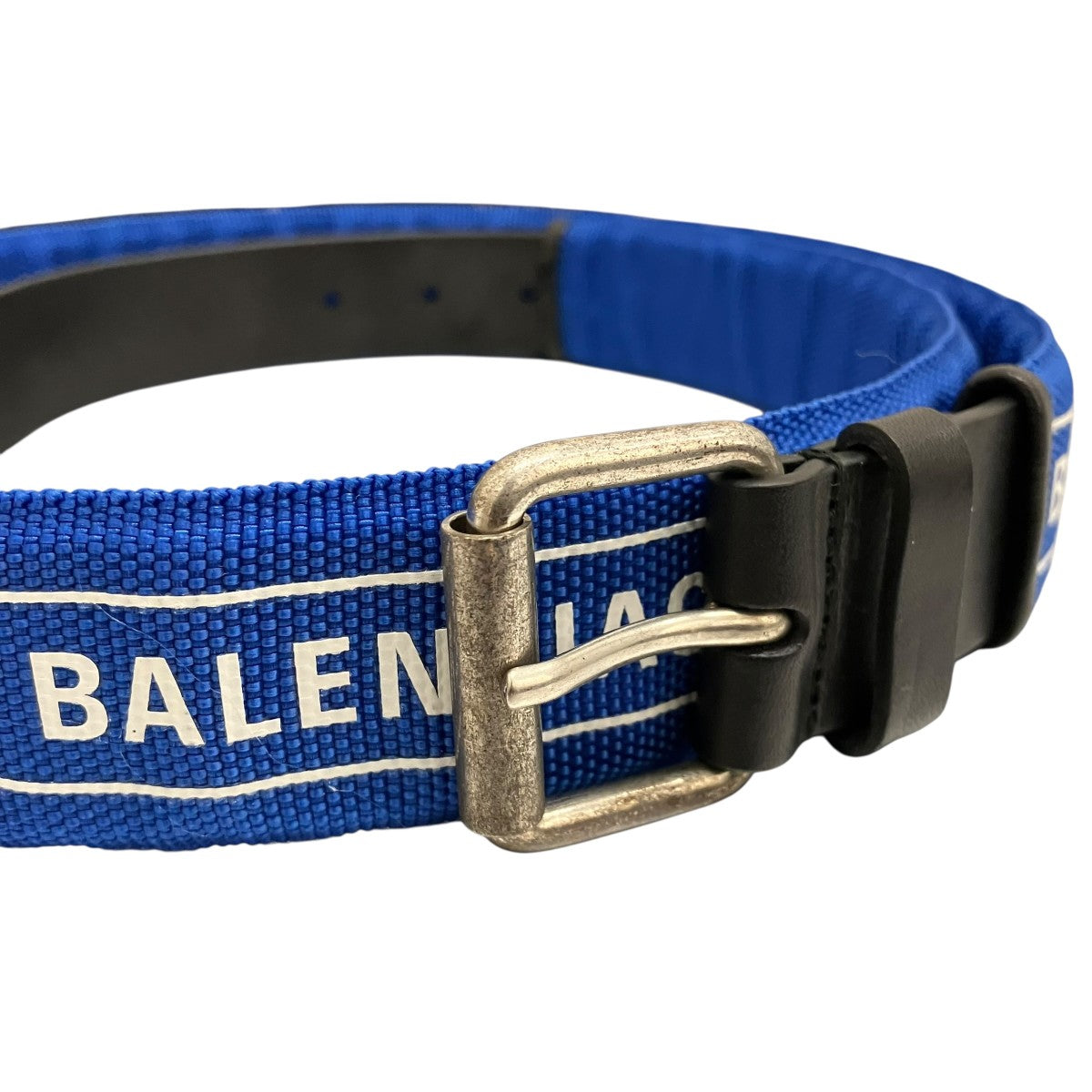 BALENCIAGA(バレンシアガ) ウェビングベルト ブルー×ブラック サイズ