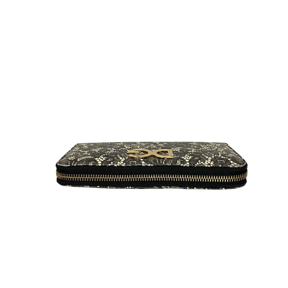 DOLCE ＆ GABBANA レースプリントラウンドファスナー長財布 古着・中古-3枚目のアイテム画像