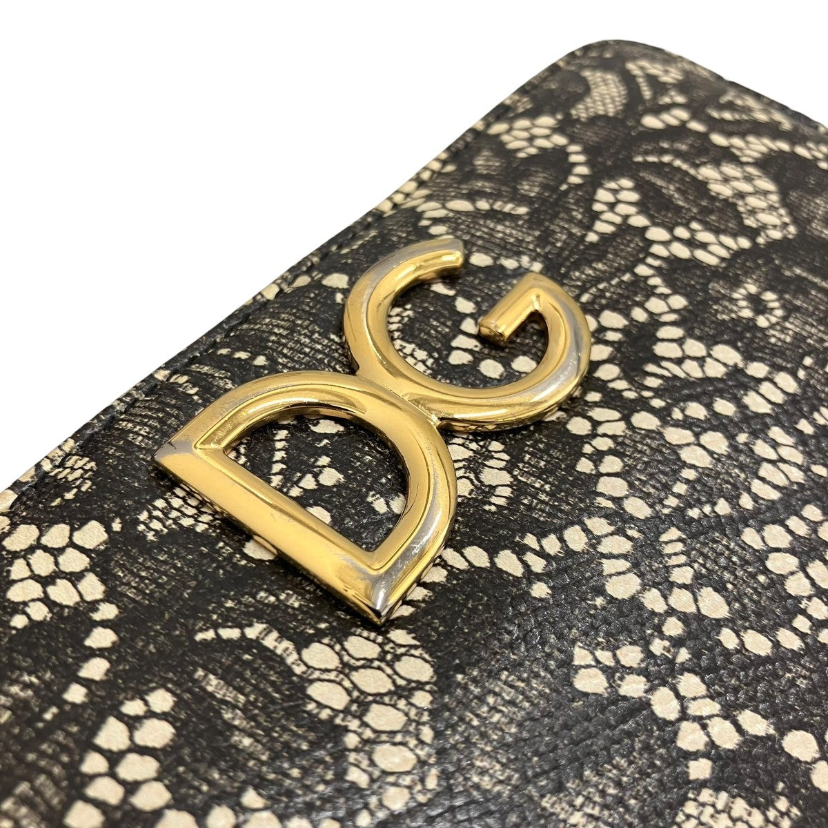 DOLCE ＆ GABBANA レースプリントラウンドファスナー長財布 古着・中古-9枚目のアイテム画像