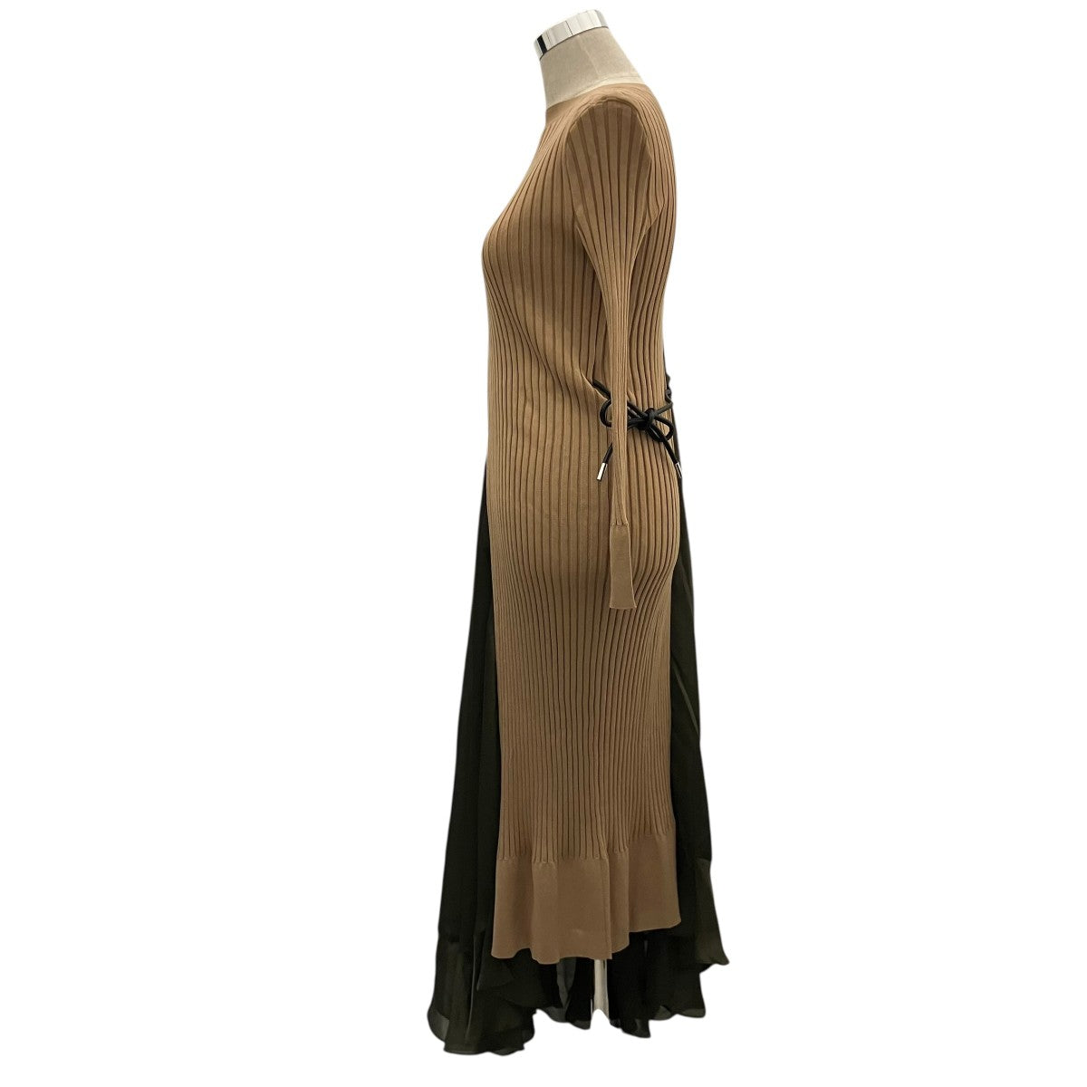 sacai アシンメトリー切替ワンピース20-05056 古着・中古-2枚目のアイテム画像