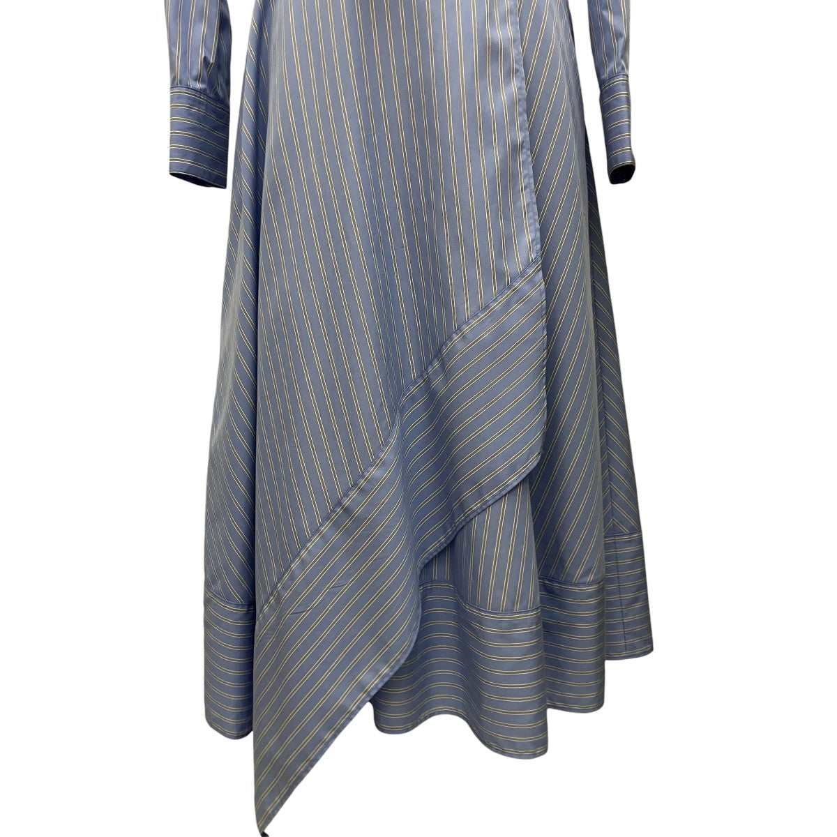 allureville タイ付きストライプアシメフレアシャツワンピース202410-14-120-63-010 古着・中古-5枚目のアイテム画像