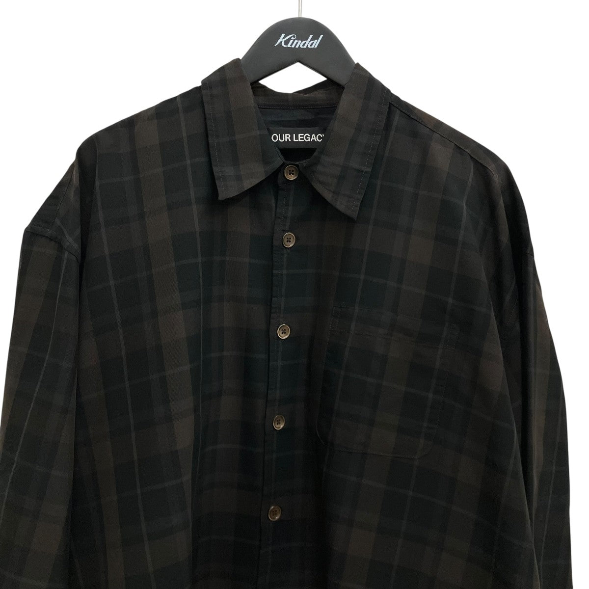 OUR LEGACY 【BORROWED SHIRT】チェックシャツM2252OB 古着・中古-3枚目のアイテム画像