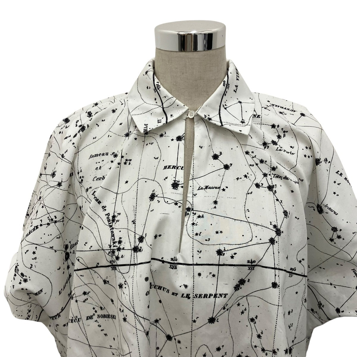 Christian Dior コットンゾディアック半袖ブラウス111B62A3747 古着・中古-4枚目のアイテム画像