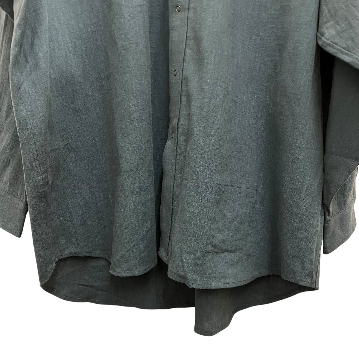 BURLAP OUTFITTER 【L S B．B SHIRT LINEN】リネンシャツ 古着・中古-4枚目のアイテム画像