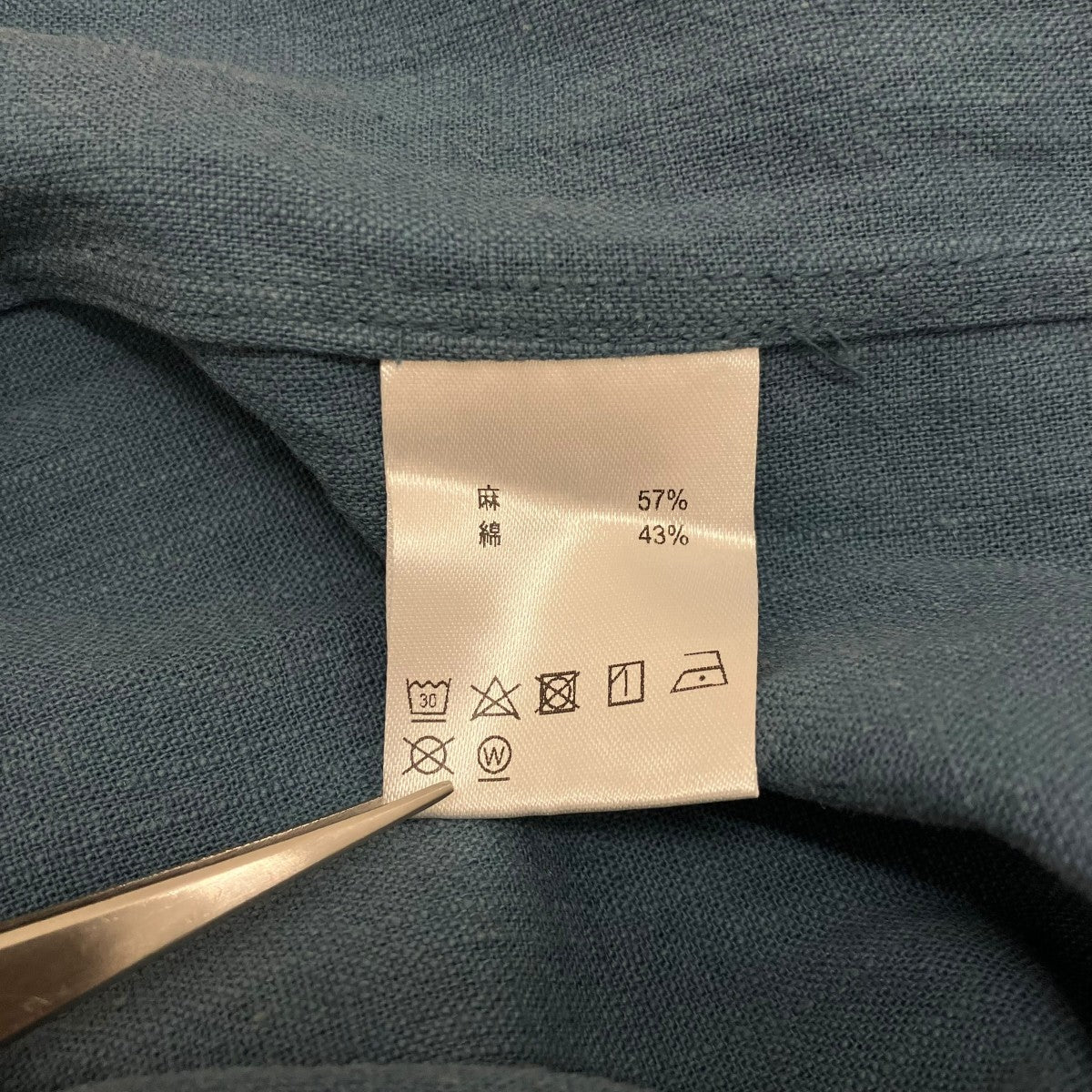 BURLAP OUTFITTER 【L S B．B SHIRT LINEN】リネンシャツ 古着・中古-7枚目のアイテム画像