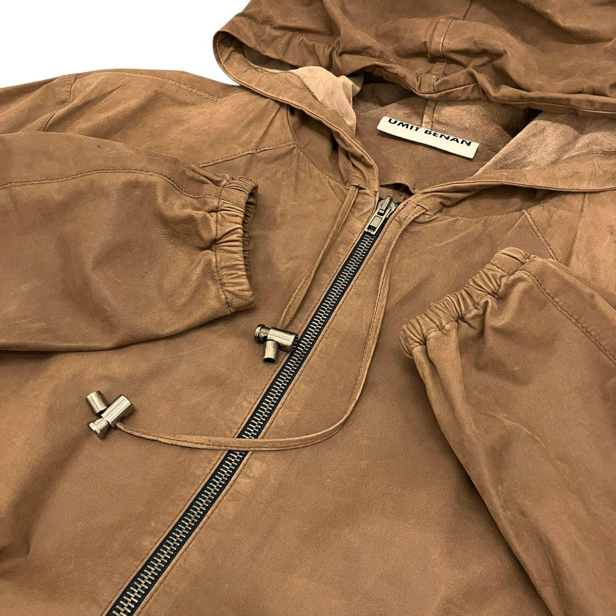 UMIT BENAN レザーフーデッドジャケット96-08-31-08024 古着・中古-5枚目のアイテム画像