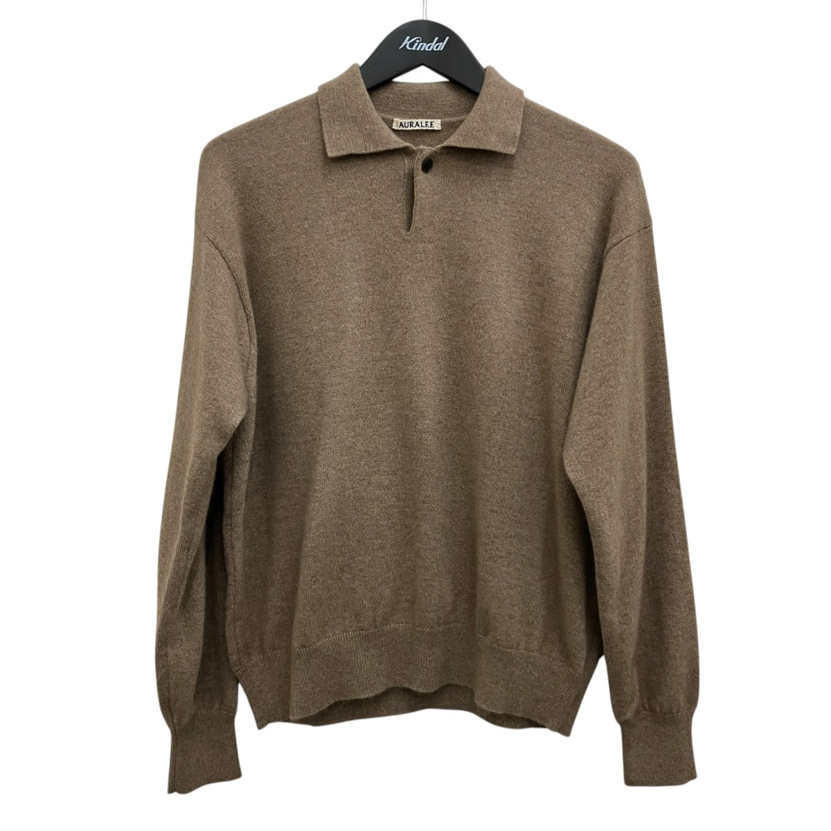 AURALEE 【BABY CASHMERE KNIT POLO】カシミヤニットポロA25AP15BC 古着・中古-1枚目のアイテム画像