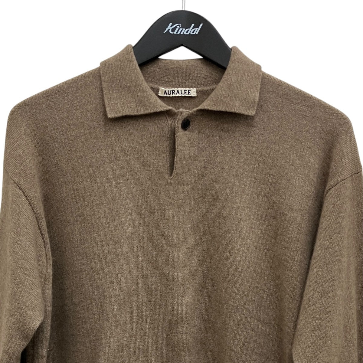 AURALEE 【BABY CASHMERE KNIT POLO】カシミヤニットポロA25AP15BC 古着・中古-3枚目のアイテム画像