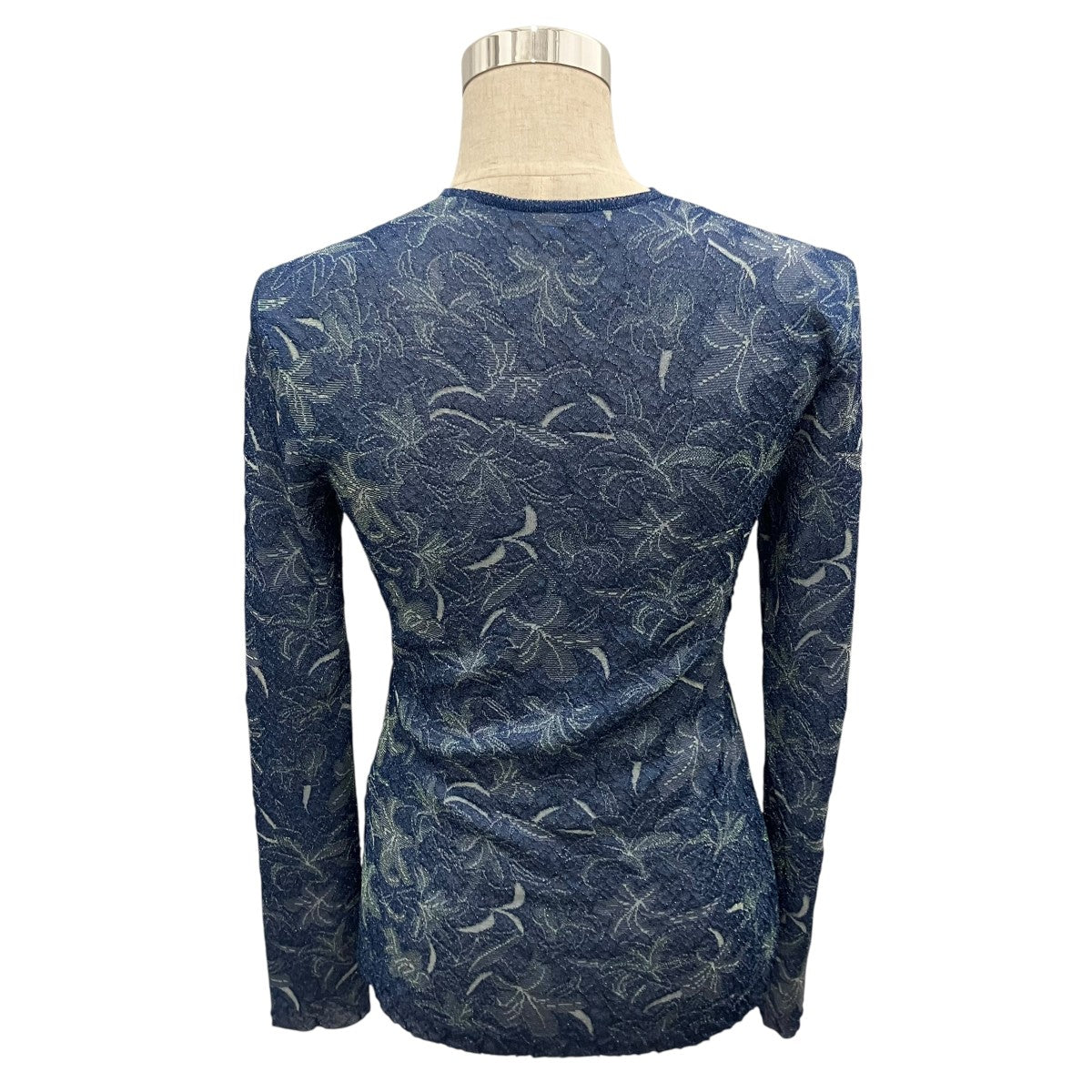 mame kurogouchi 26SS【Floral Jacquard Sheer Knit Top】フローラルジャガードシアーニットMM26SS-KN514 古着・中古-2枚目のアイテム画像