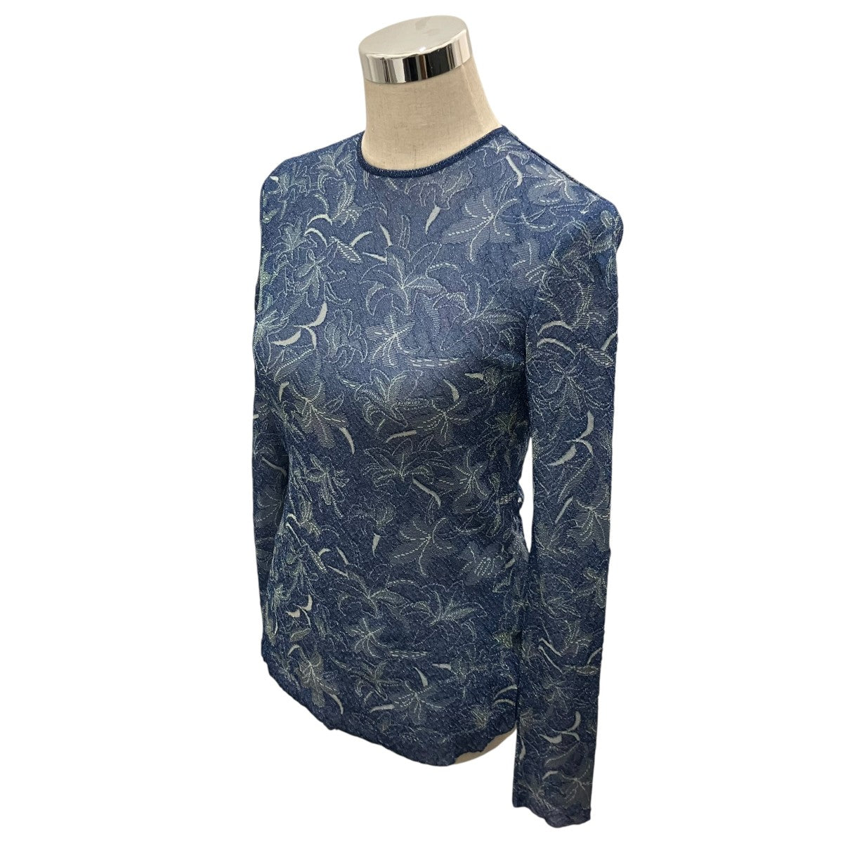 mame kurogouchi 26SS【Floral Jacquard Sheer Knit Top】フローラルジャガードシアーニットMM26SS-KN514 古着・中古-3枚目のアイテム画像