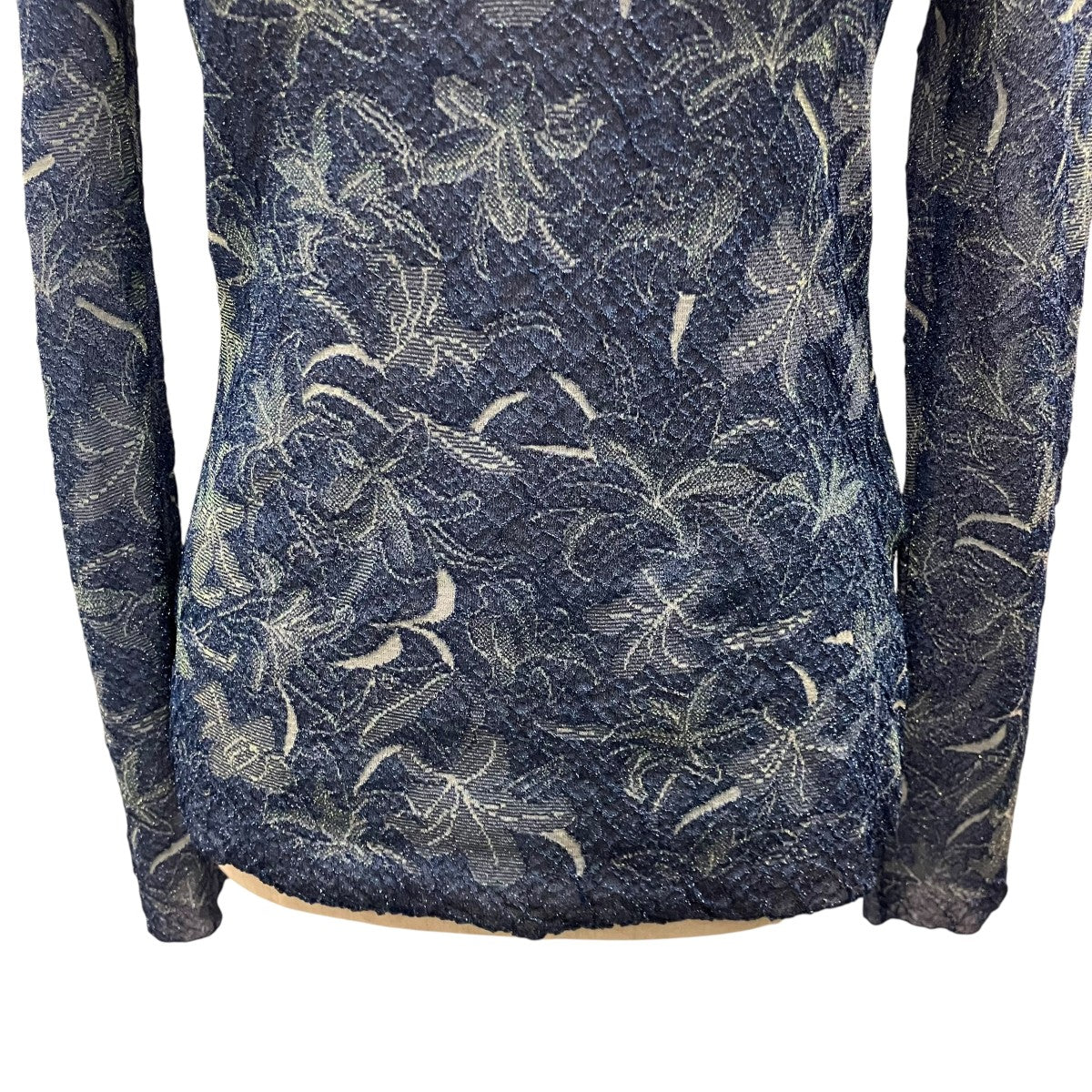 mame kurogouchi 26SS【Floral Jacquard Sheer Knit Top】フローラルジャガードシアーニットMM26SS-KN514 古着・中古-5枚目のアイテム画像