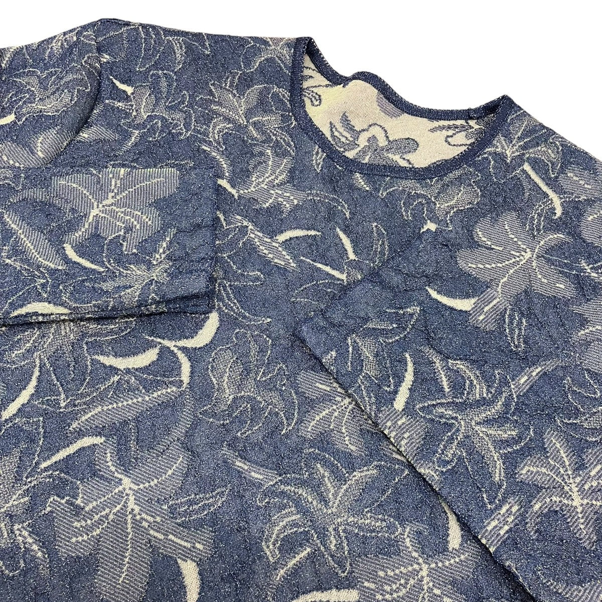 mame kurogouchi 26SS【Floral Jacquard Sheer Knit Top】フローラルジャガードシアーニットMM26SS-KN514 古着・中古-6枚目のアイテム画像