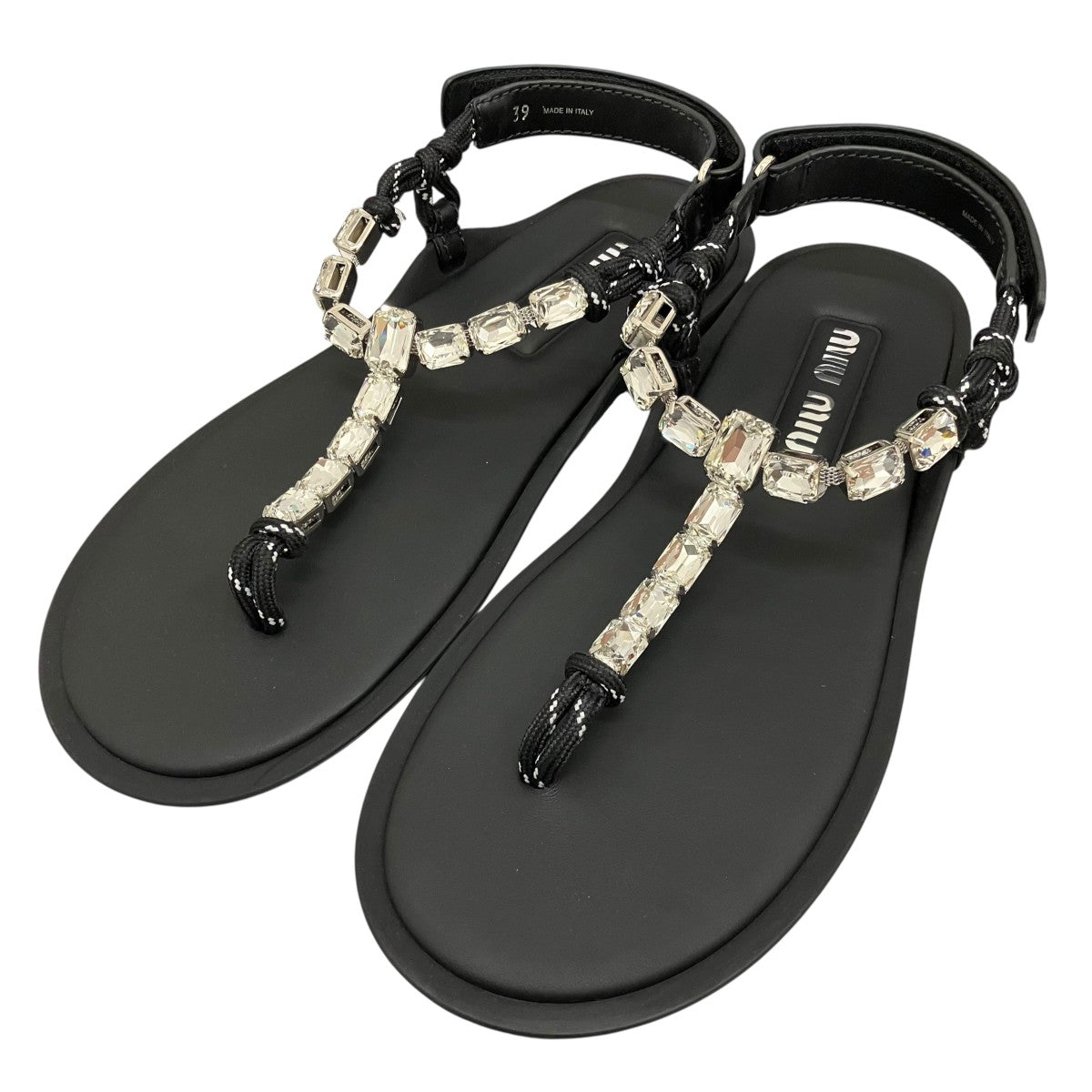 MIU MIU ビジュートングサンダル 古着・中古-1枚目のアイテム画像