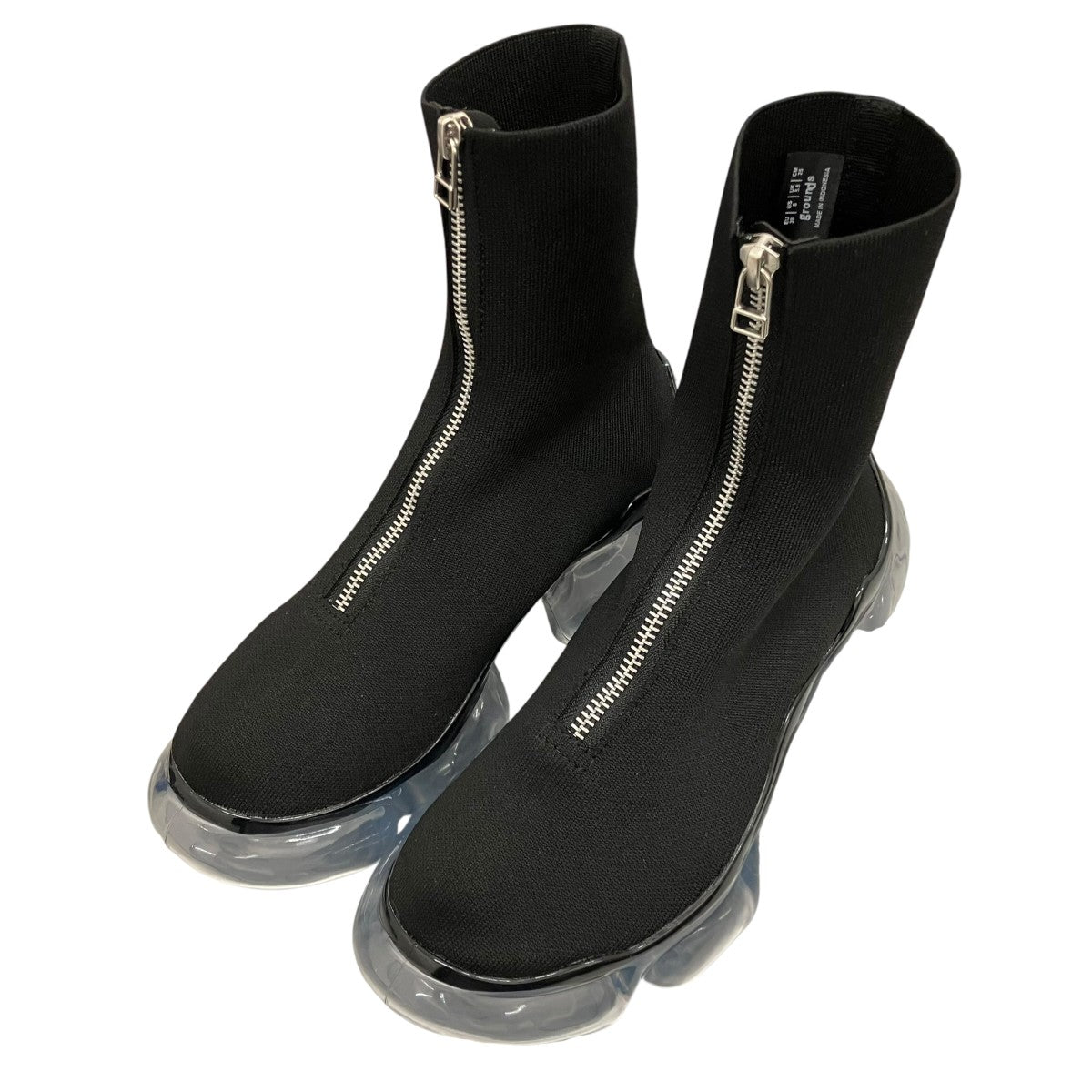 grounds 【MOOPIE KNIT BOOTS】STUDIOUS別注ジップムーピーブーツ 古着・中古-1枚目のアイテム画像