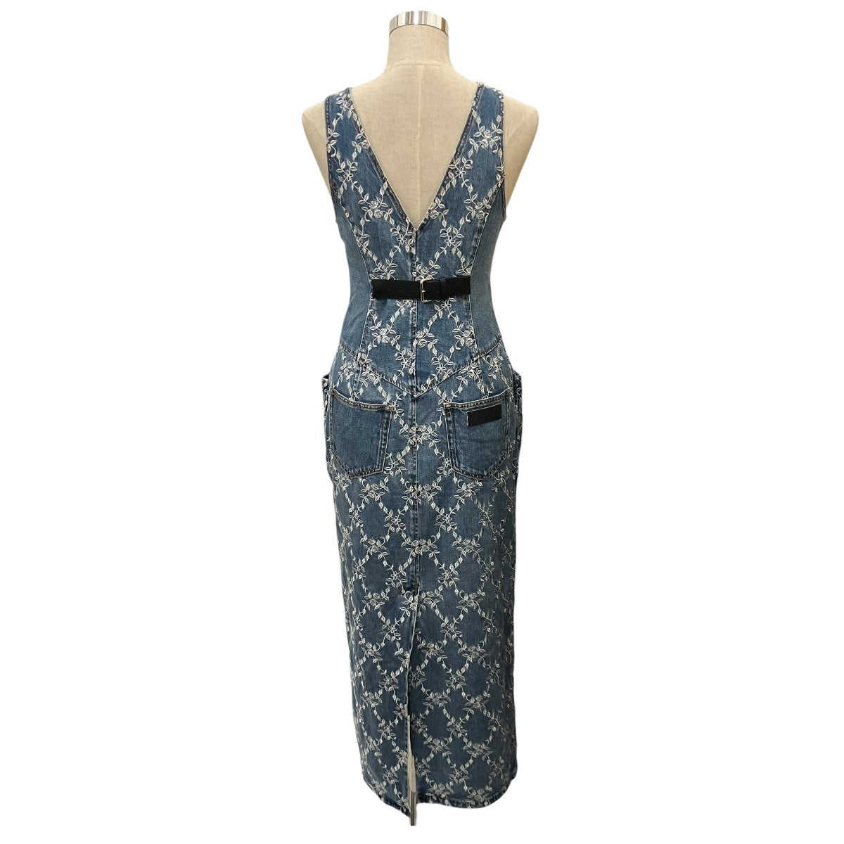 FETICO 【DENIM EMBROIDERED SLEEVELESS DRESS】デニムノースリーブワンピースFTC262-0820 古着・中古-2枚目のアイテム画像