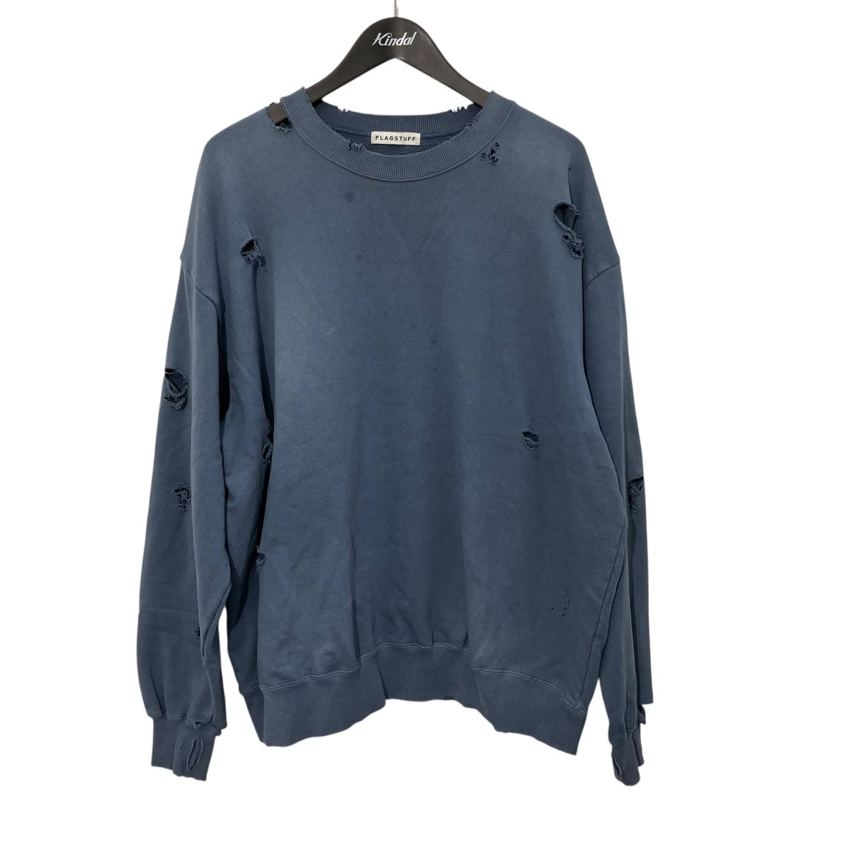 FLAGSTUFF ユーズド加工ヘビーウェイトクルーネックスウェット22AW-FS-28 古着・中古-1枚目のアイテム画像
