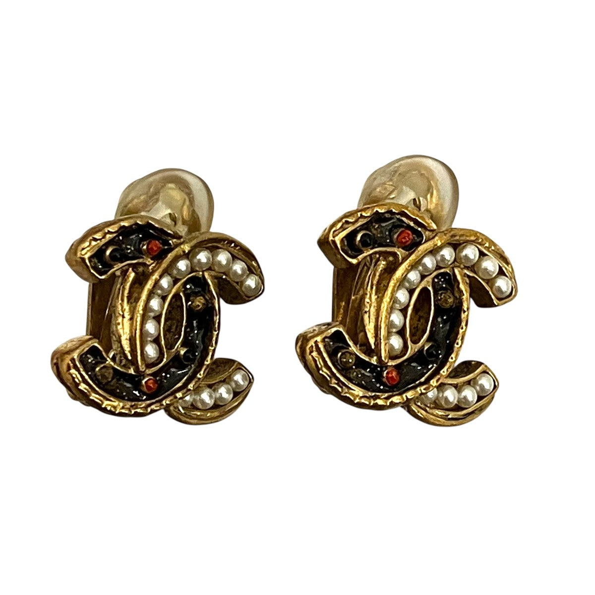 CHANEL パール装飾ココマークイヤリング 古着・中古-2枚目のアイテム画像