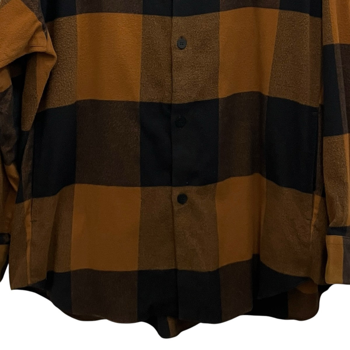 OVERCOAT 【FLANNEL HOODIE SHIRT IN COTTON FLANNEL】フーデッドチェックシャツF25T011P-DWCF 古着・中古-4枚目のアイテム画像
