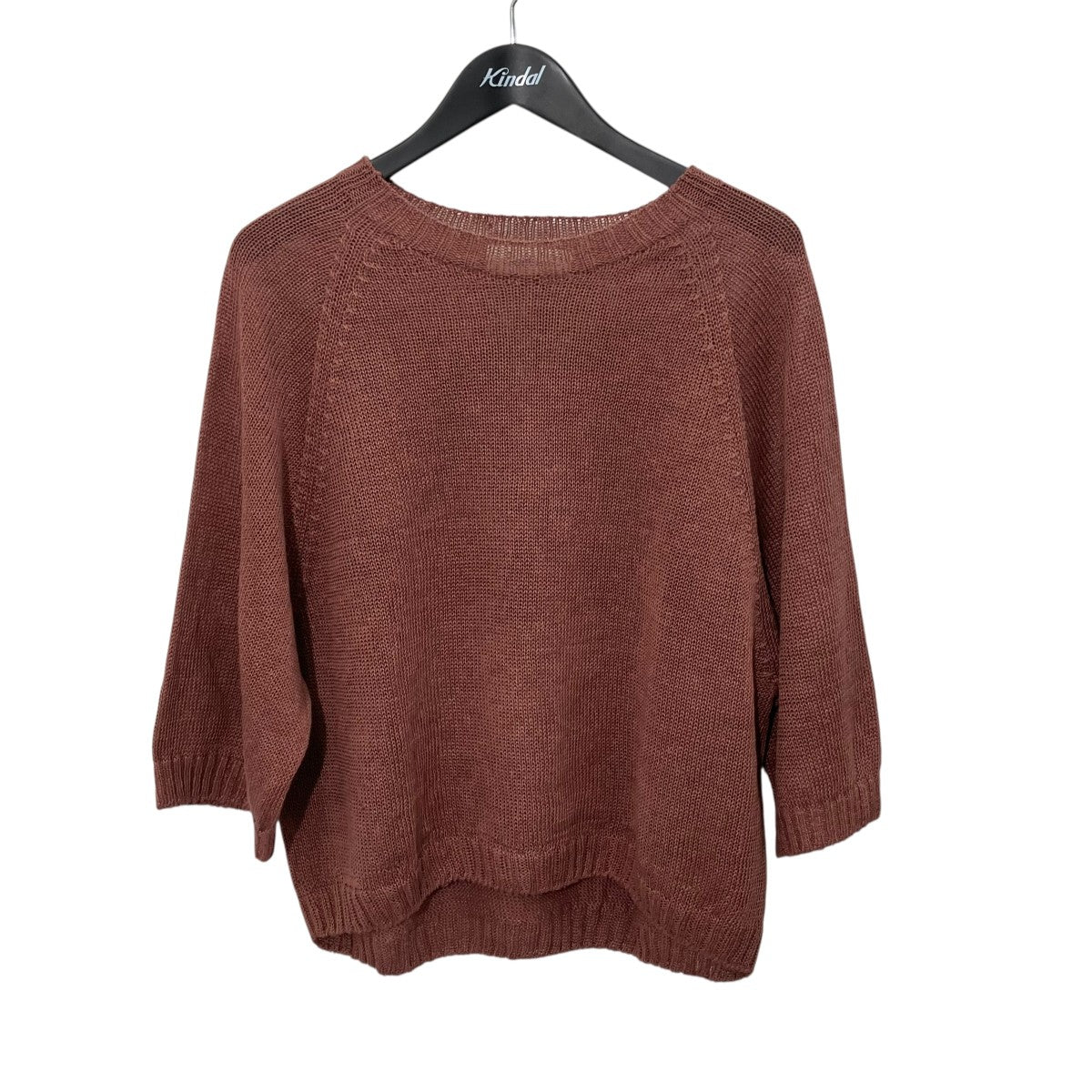 SARAHWEAR Linen Three-quarter Sleeves Sweaterプルオーバーニット 古着・中古-1枚目のアイテム画像