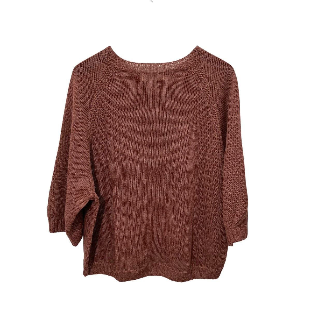 SARAHWEAR Linen Three-quarter Sleeves Sweaterプルオーバーニット 古着・中古-2枚目のアイテム画像