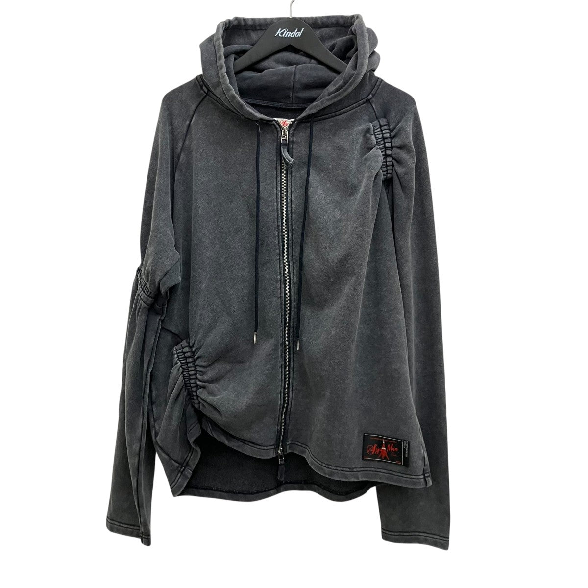 SYUMAN． 25SS【WAVE GATHER ACID HOODIE】ジップパーカー25ss-SY007 古着・中古-1枚目のアイテム画像