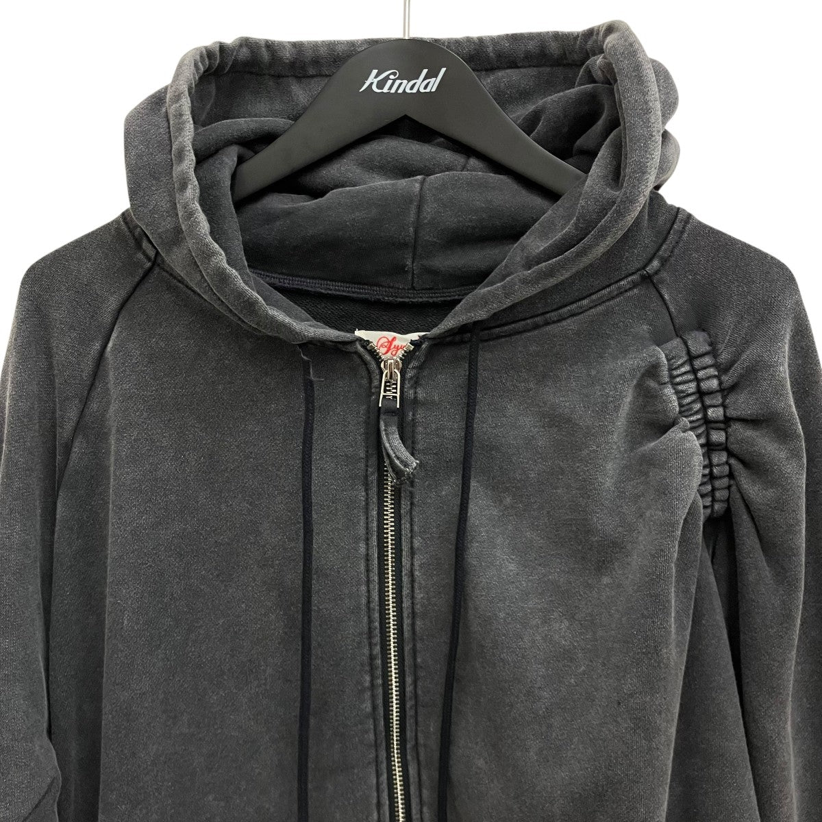 SYUMAN． 25SS【WAVE GATHER ACID HOODIE】ジップパーカー25ss-SY007 古着・中古-3枚目のアイテム画像