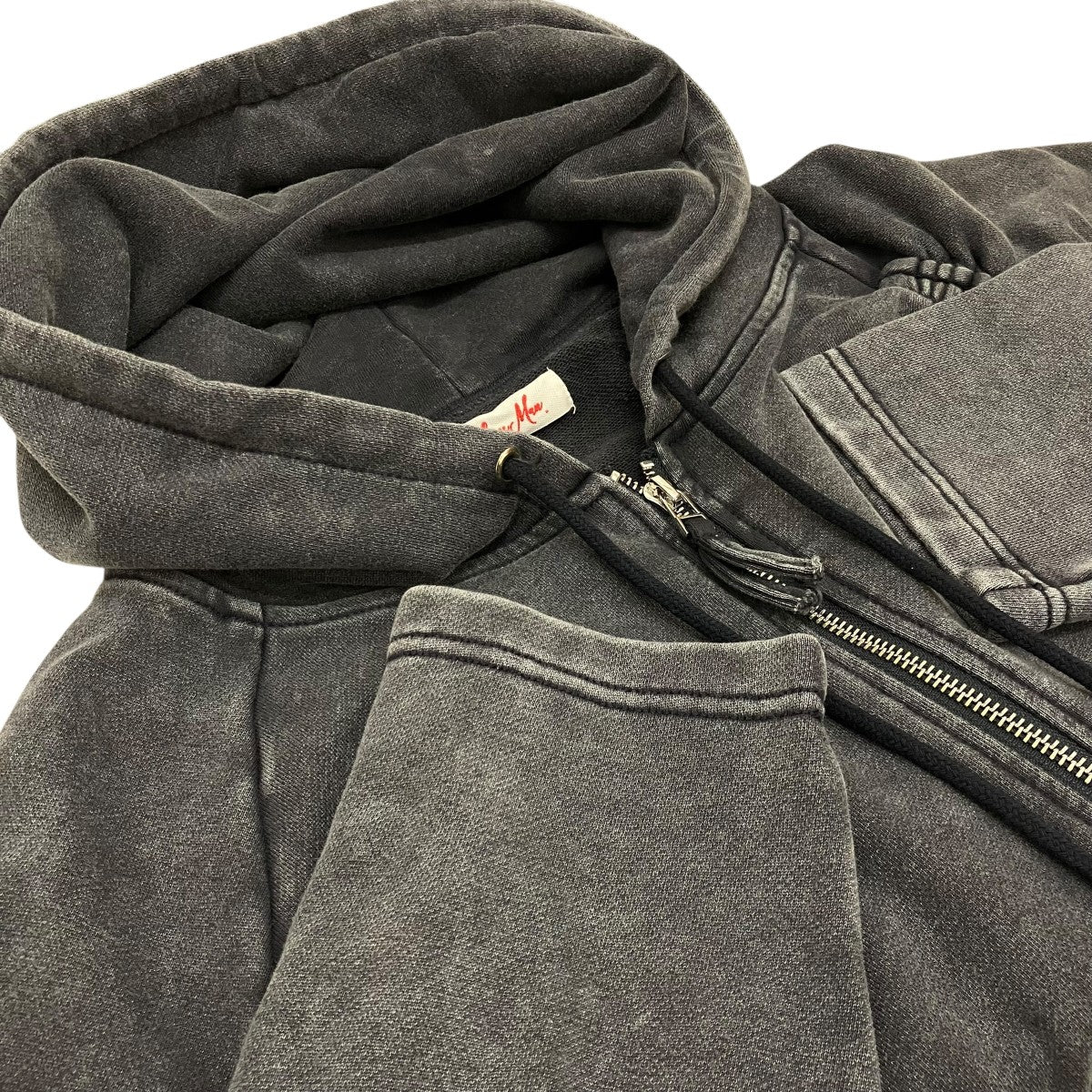 SYUMAN． 25SS【WAVE GATHER ACID HOODIE】ジップパーカー25ss-SY007 古着・中古-5枚目のアイテム画像