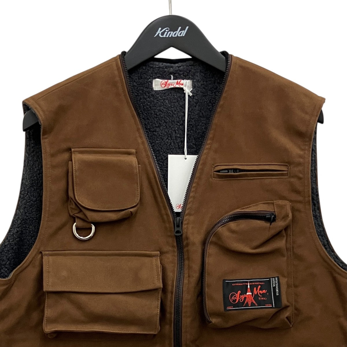 SYUMAN． 25AWモールスキン タクティカル リバーシブル ベスト25fw-SY010-A 古着・中古-3枚目のアイテム画像