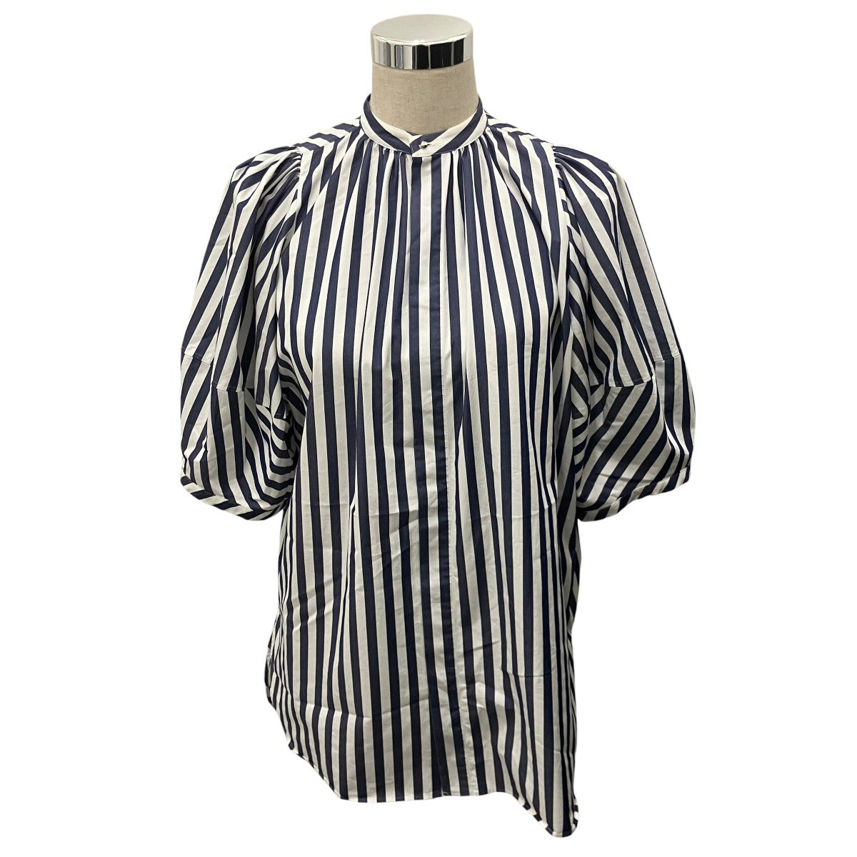 HYKE 【STRIPED BALLOON SLEEVE BLOUSE】ブラウス231-15190 008 古着・中古-1枚目のアイテム画像
