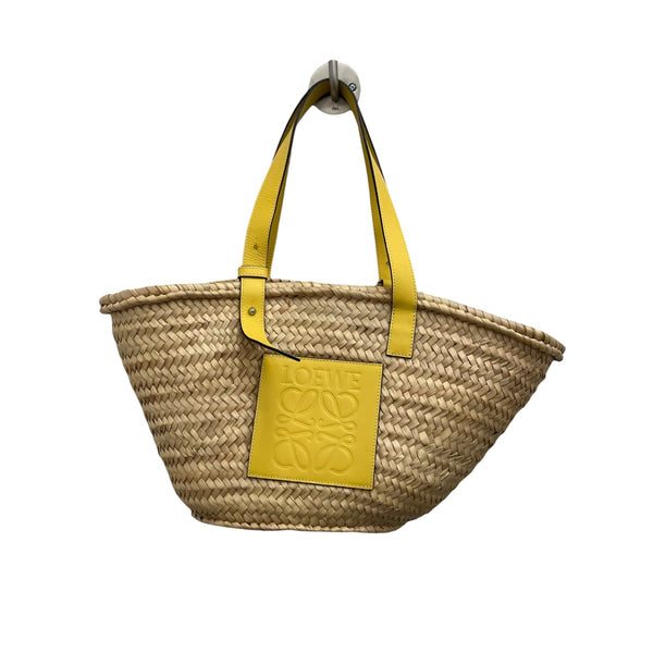 LOEWE(ロエベ) ミディアム カゴバッグ 262041 ベージュ×イエロー