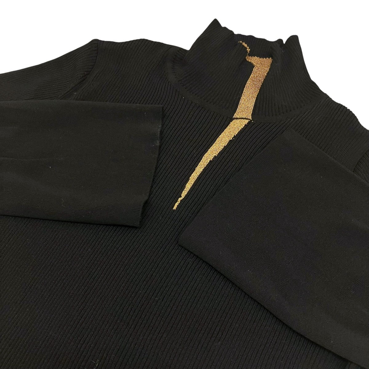 mame kurogouchi 24AW【Kintsugi High Neck Knitted Top】ハイネックリブニットMM24FW-KN078 古着・中古-5枚目のアイテム画像