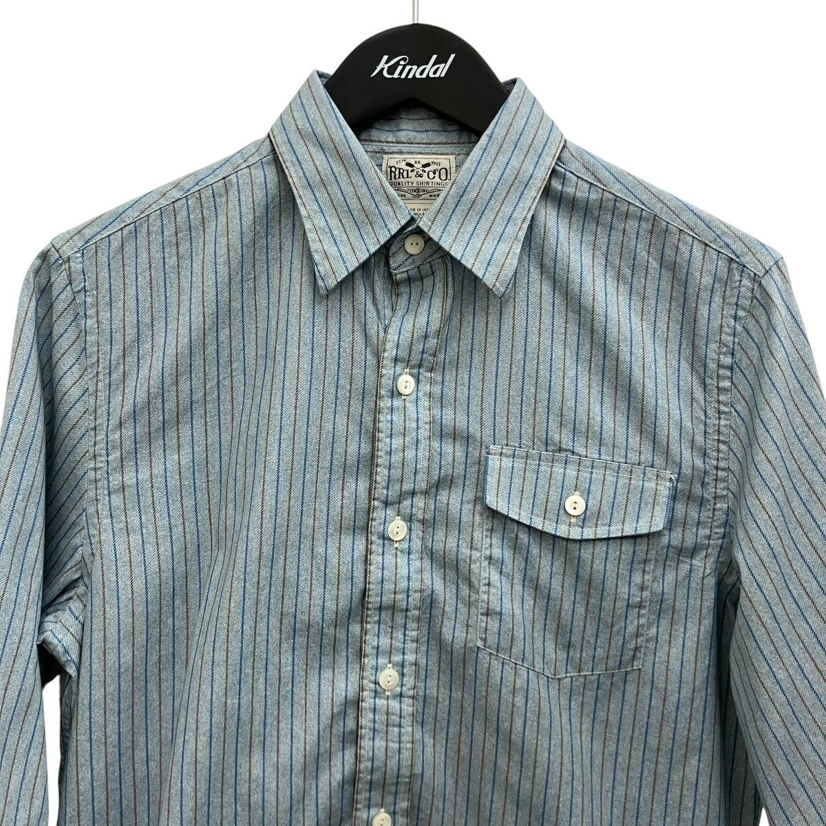 RRL ストライプシャツ 古着・中古-3枚目のアイテム画像