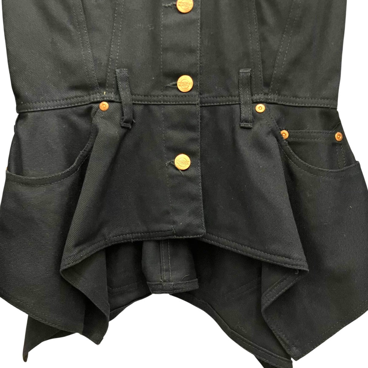 JUNIOR GAULTIER ペプラムデニムジャケット 古着・中古-4枚目のアイテム画像
