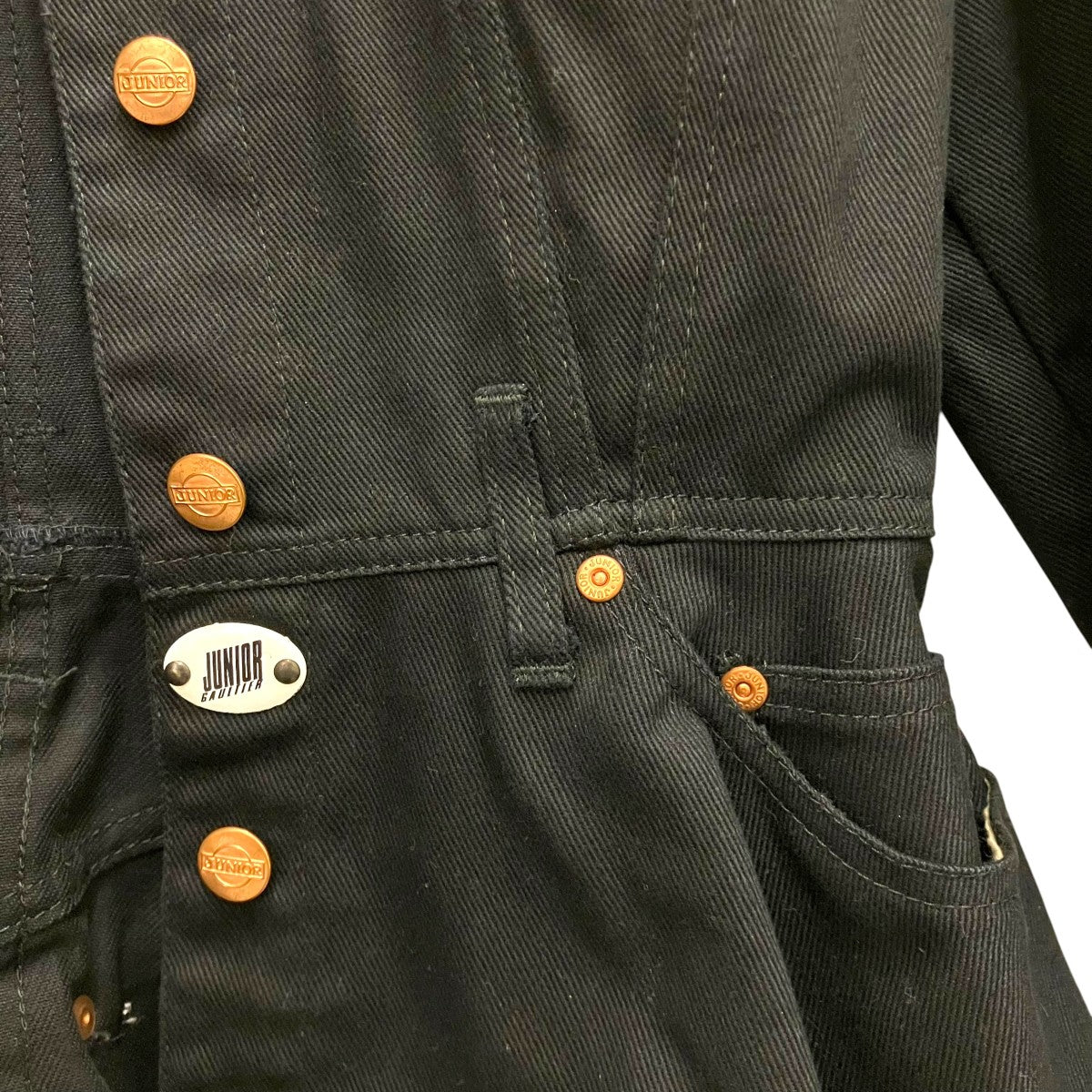 JUNIOR GAULTIER ペプラムデニムジャケット 古着・中古-5枚目のアイテム画像