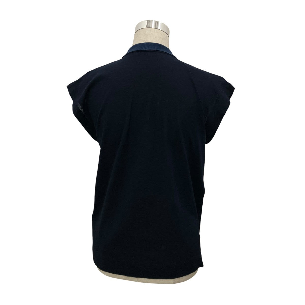 JIL SANDER ノースリーブ コットン ポロシャツ705036 古着・中古-2枚目のアイテム画像