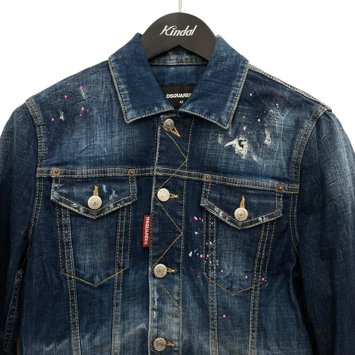 DSQUARED2 19SSペンキ加工デニムジャケットS74AM0914 古着・中古-3枚目のアイテム画像