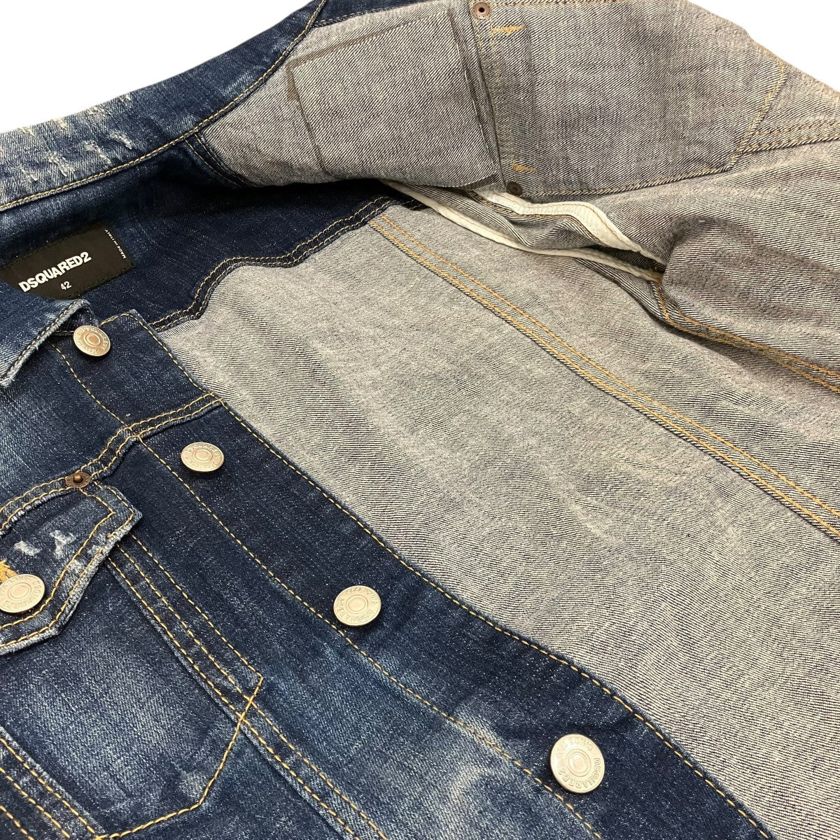 DSQUARED2 19SSペンキ加工デニムジャケットS74AM0914 古着・中古-6枚目のアイテム画像