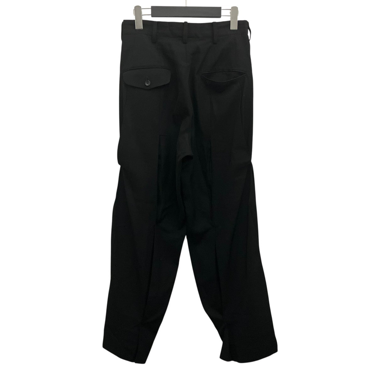 KHOKI 23AW【Pleat-detail pants】サイドプリーツパンツ23aw-p-04-black 古着・中古-2枚目のアイテム画像
