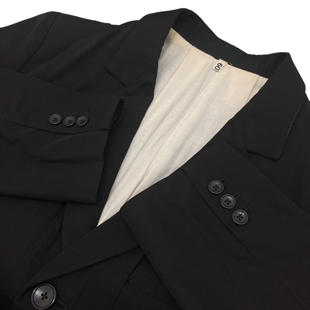KHOKI 23AW【Pleat-detail single-breasted jacket】プリーツジャケット23aw-jk-06-black 古着・中古-5枚目のアイテム画像