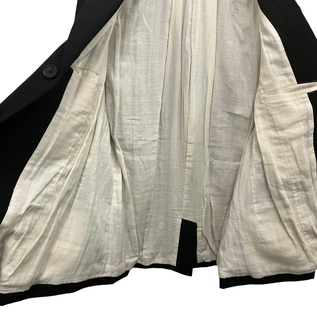 KHOKI 23AW【Pleat-detail single-breasted jacket】プリーツジャケット23aw-jk-06-black 古着・中古-6枚目のアイテム画像