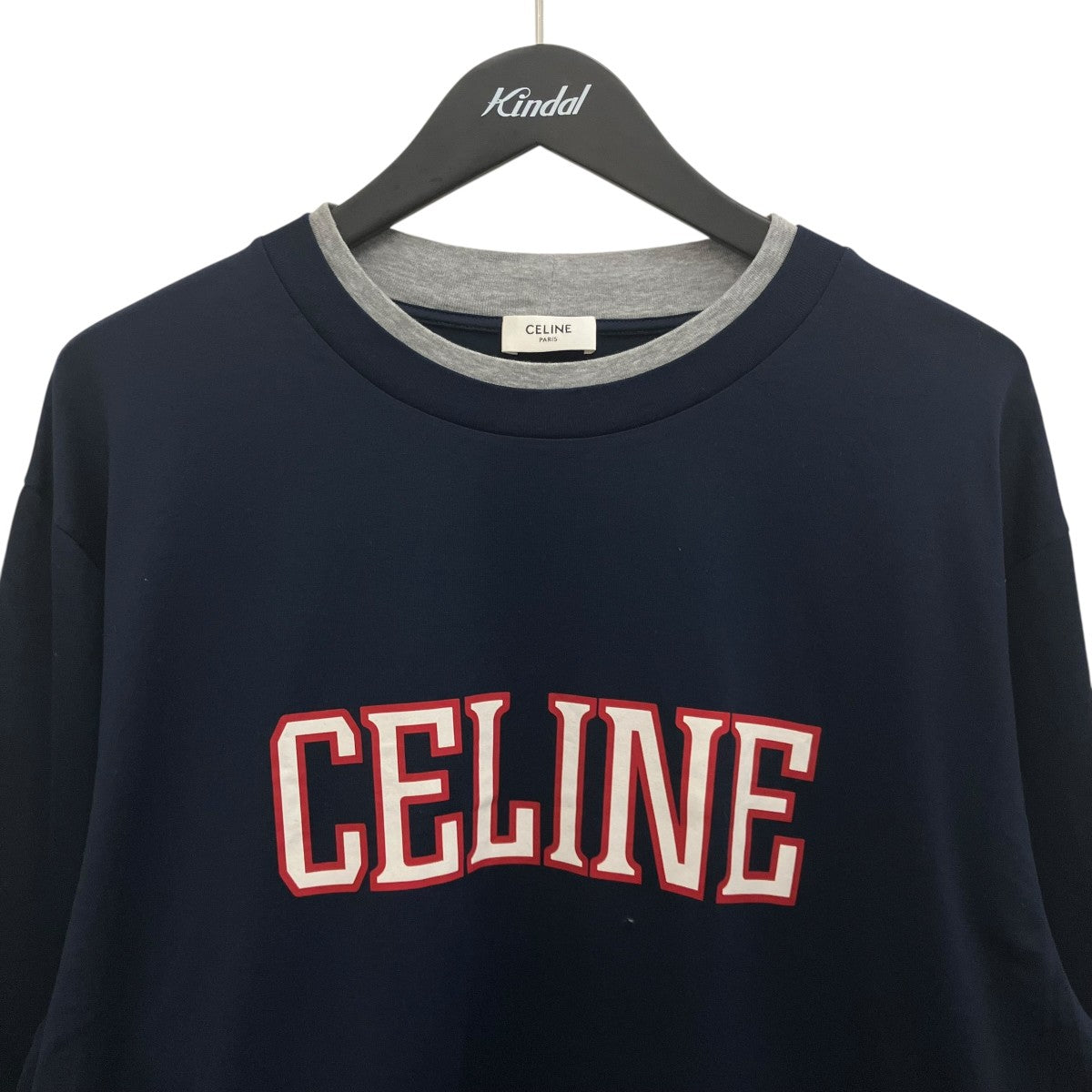 CELINE レイヤードルーズ ロゴ クルーネック長袖TシャツRX06N671Q 古着・中古-3枚目のアイテム画像