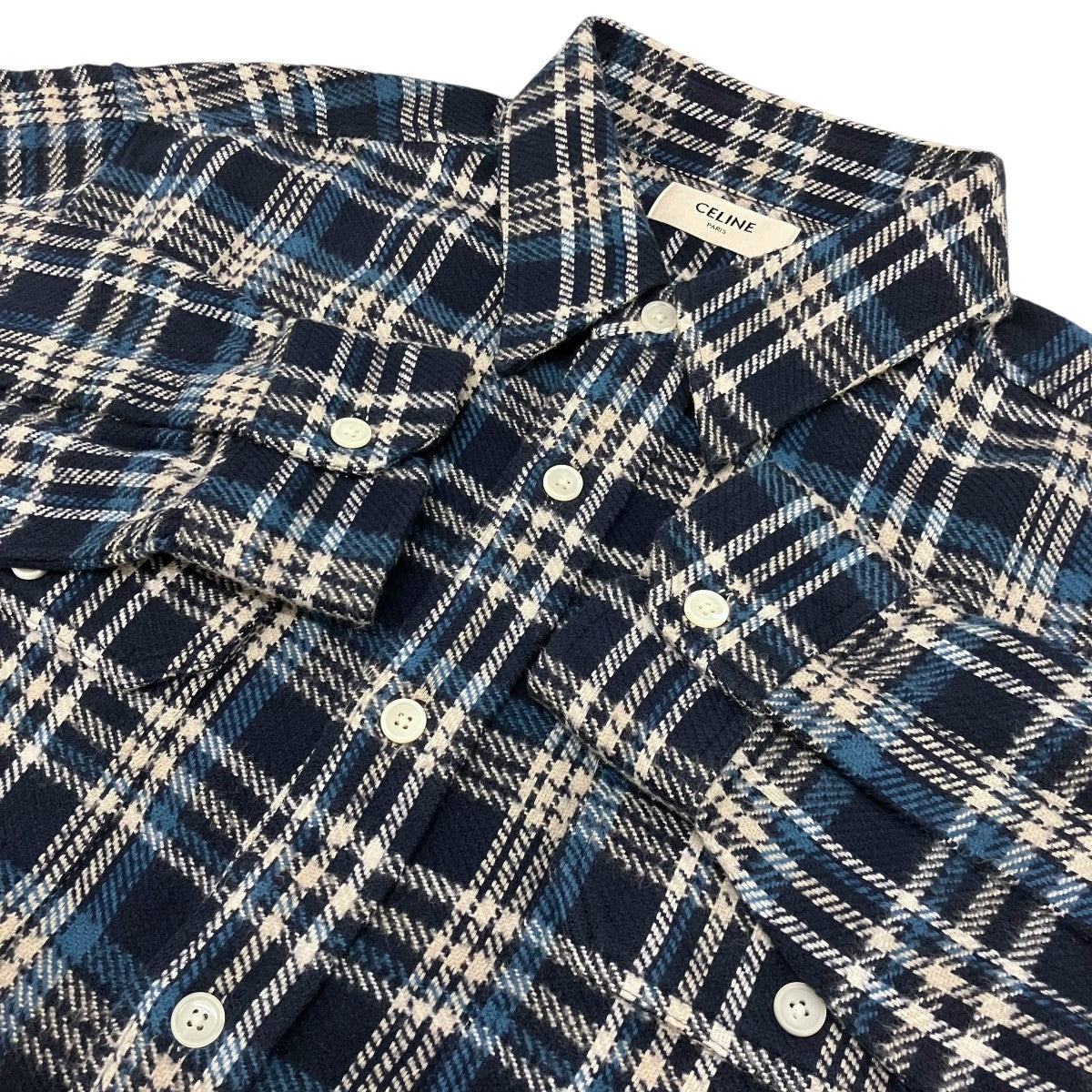 CELINE ランバージャック ルーズ チェックシャツRC00Q852X 古着・中古-5枚目のアイテム画像