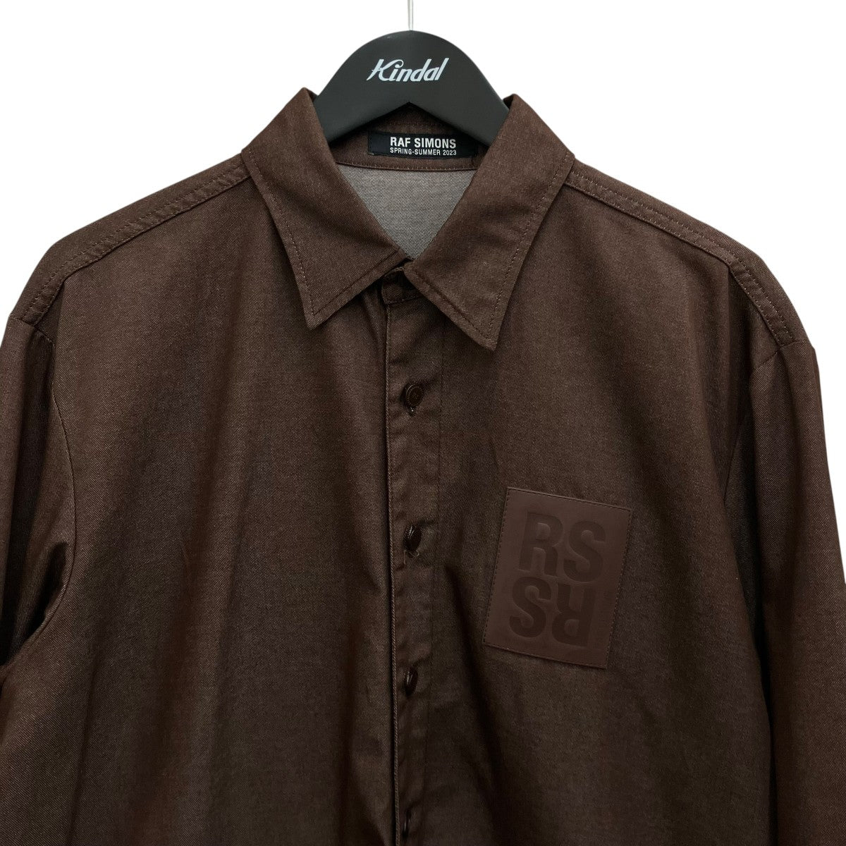 RAF SIMONS 23SSレザーロゴパッチシャツ231-M242 古着・中古-3枚目のアイテム画像