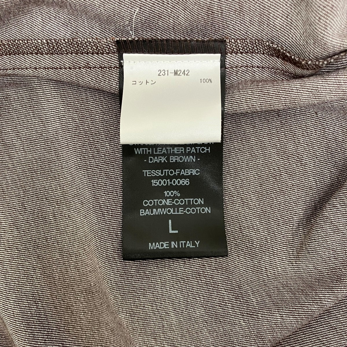 RAF SIMONS 23SSレザーロゴパッチシャツ231-M242 古着・中古-6枚目のアイテム画像