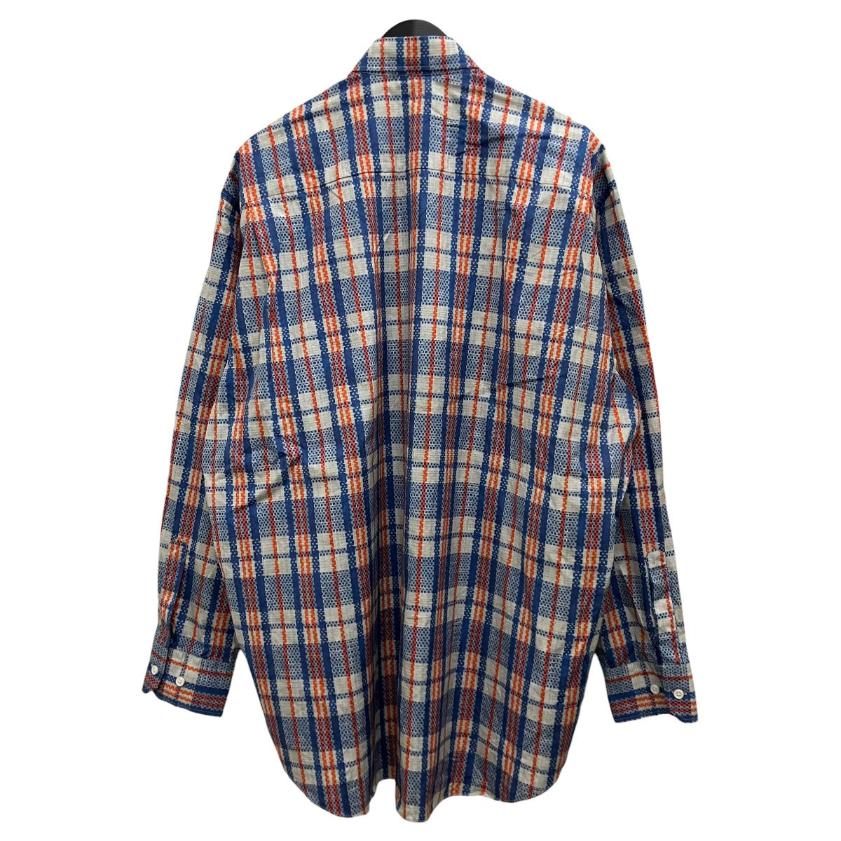 VETEMENTS ヴェトモン 23SS BARBES SHIRT チェック柄 チェック柄 オーバーサイズ 長袖シャツ ブルー UE63SH300N VETEMENTS(ヴェトモン) 【BARBES SHIRT】チェックシャツUE63SH300N