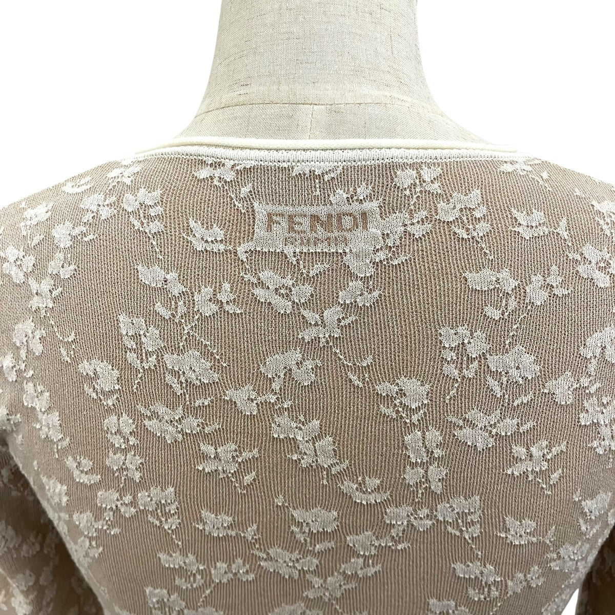 FENDI 【Embroidered Cotton Blend Dress】フローラルエンブロイダリードレスFZDD42 古着・中古-4枚目のアイテム画像
