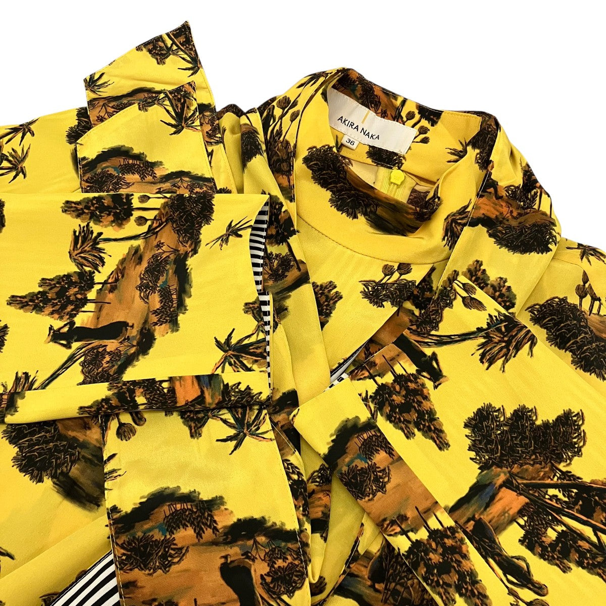 AKIRA NAKA 【Dominga bow tie Blouse】ボウタイブラウスAR1837YE 古着・中古-6枚目のアイテム画像